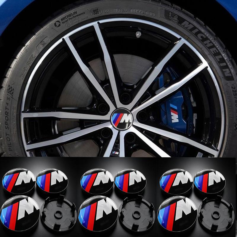 Hot For BMW M 4Pcs 56mm-68mm Car Wheel Center Caps For BMW Alpina M X1 X3 X5 X6 X7 E60 E92 E71 E70 E46 F34 G30 G70 G08 G05 G06 G01 G02 G31/G38