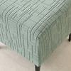 Elastic Square Stool Cover Solid Color Footstool Case Durable Pouf Stool Cover  Living Room
