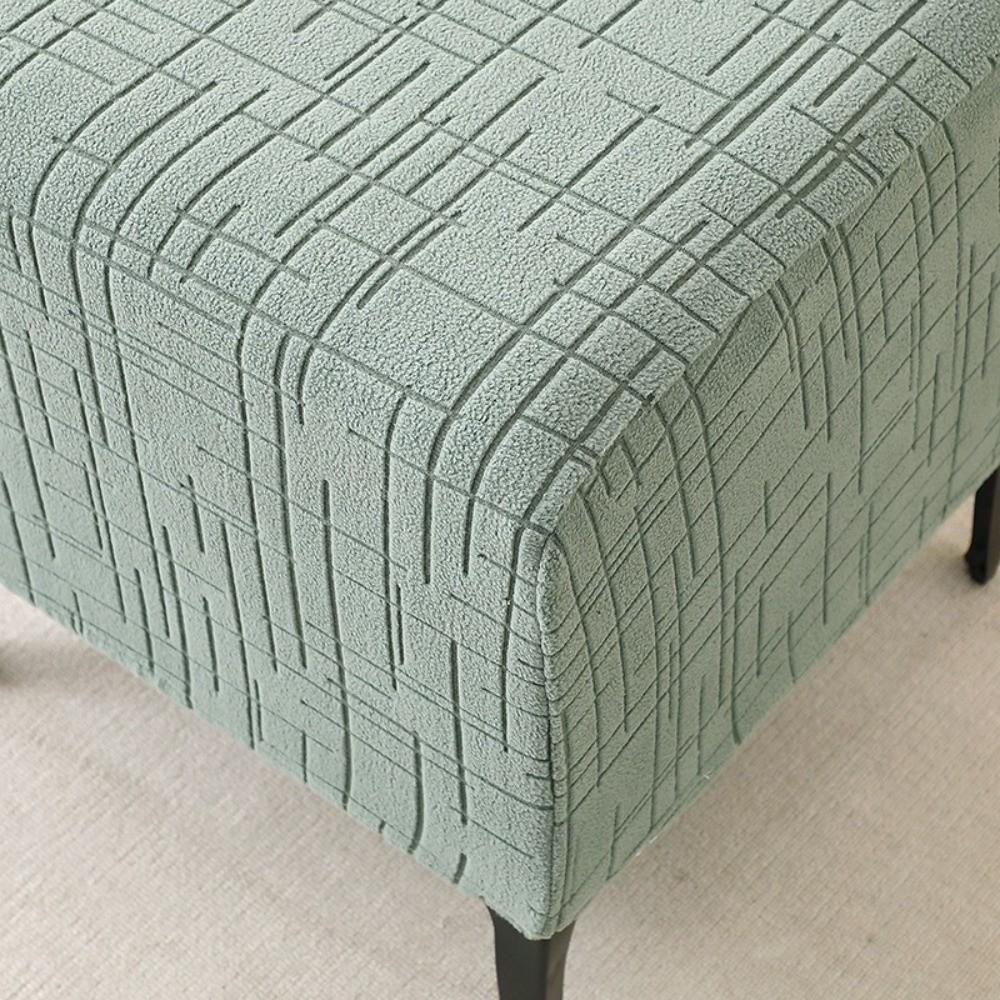 Elastic Square Stool Cover Solid Color Footstool Case Durable Pouf Stool Cover Living Room