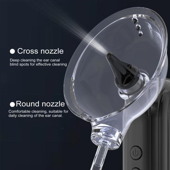 Electric Ear Wax Removal Kit with 4 Pressure Settings 6 Reusable Tips IPX7 Waterproof Water Powered Ear Cleaner Portable Ear Wax Remover Tools
