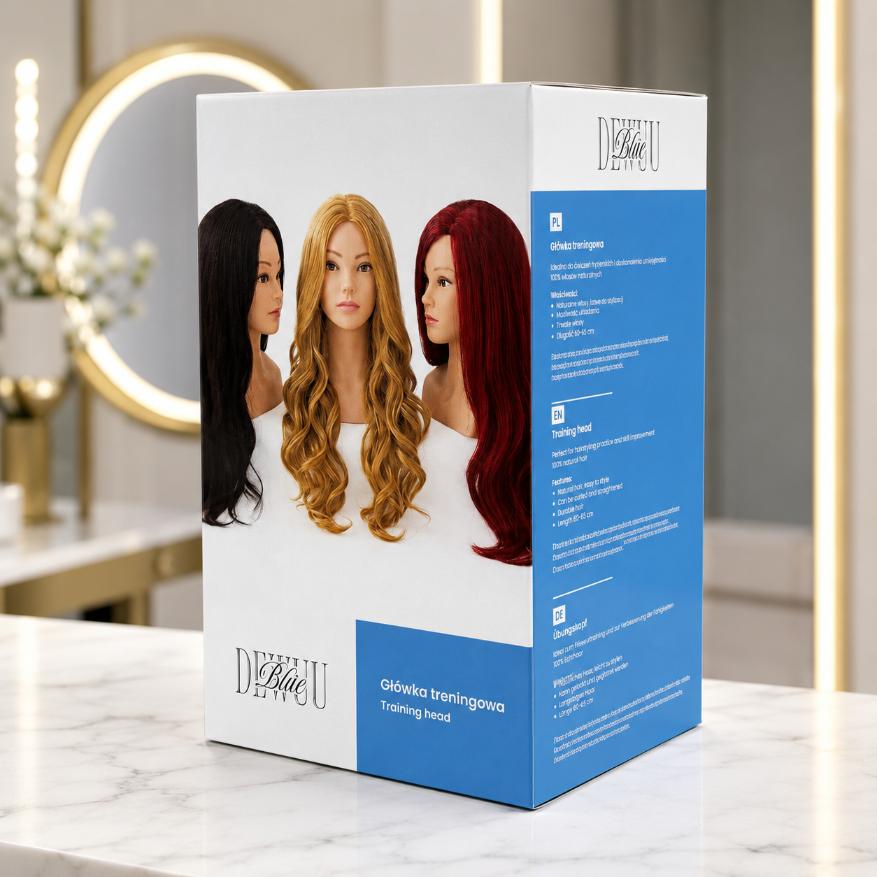 Paula Hairdressing Training Head with Bust 60% Human W. 80