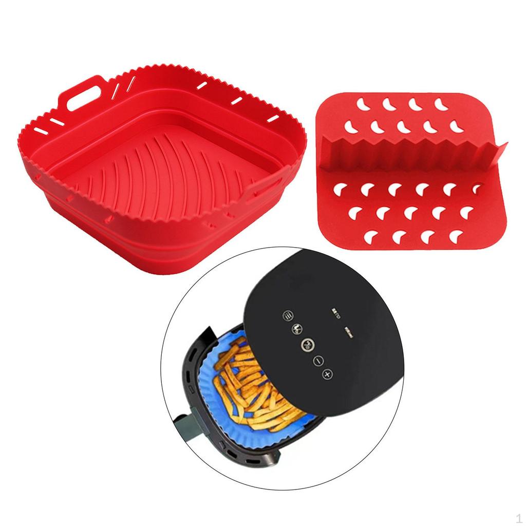Вставка для корзины для аэрофритюрницы для любителей кулинарии, маслостойкие аксессуары, прочный квадрат