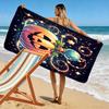 Glowing Pumpkin with Magical Swirls Patterned beach towel quick dry perfect for travel outdoor sports jogging the beach and swimming