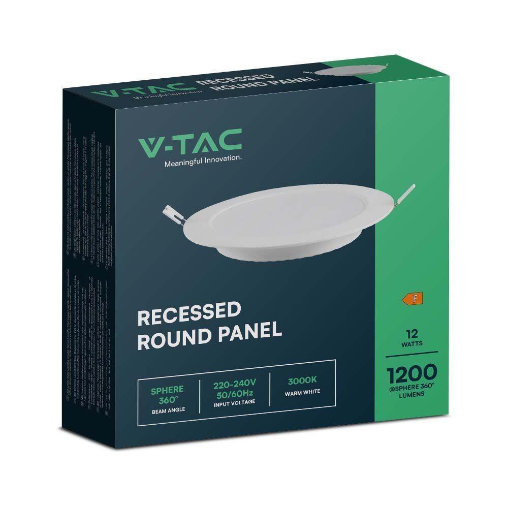 V-TAC LED recessed Premium Downlight 12W Round fi170 VT-61012 40