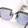 Clip Polarized Sunglasses Square Men Clip On Glasses Flip-up Frames Sunglasses Covers Blue Night Vision Color Lens