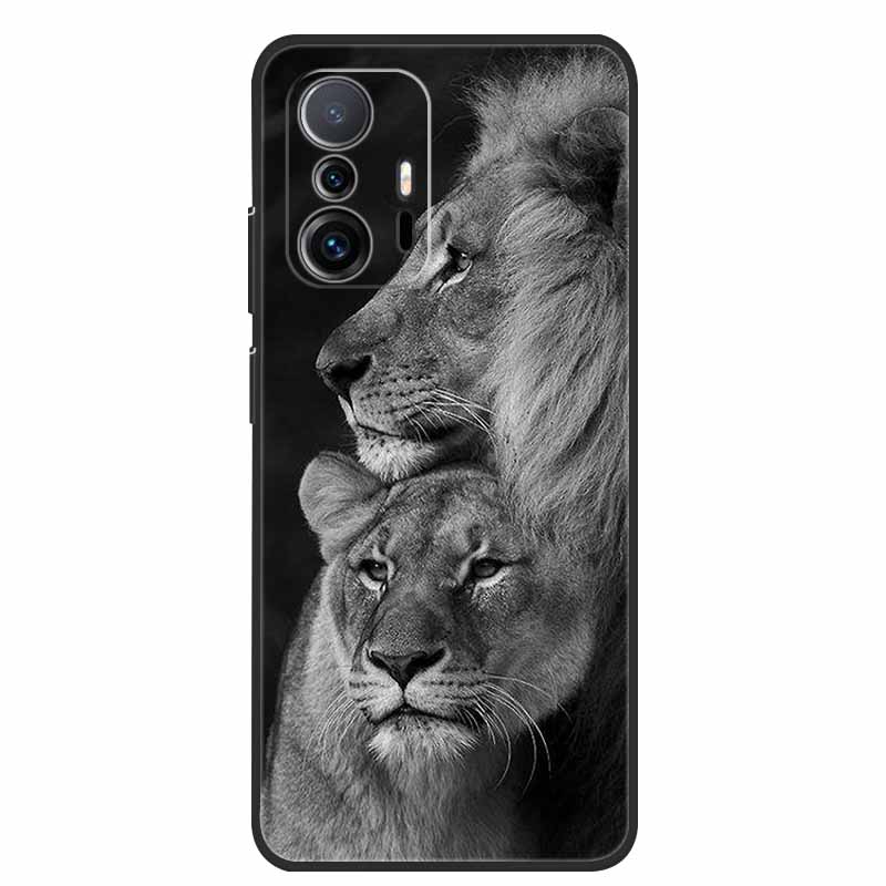 Чехол для Xiaomi 11T Pro Животные Защитный Мягкий Силиконовый Чехол для Телефона для Xiaomi Mi 11T Pro 5G Ударопрочный Mi11T Волк Чехол
