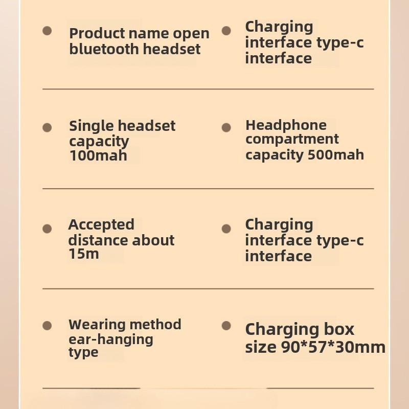 Наушники Earless OWS Bluetooth, спортивные наушники с длительным сроком службы и шумоподавлением