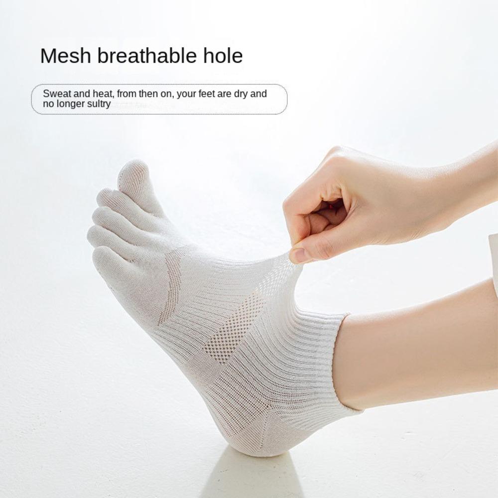 1 Pair with Separate Fingers Toe Socks Anti-slip Women's Socks Soft Five Fingers Socks  Summer