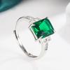 Ретро Элегантное Кольцо с Бриллиантом и Изумрудом из Циркона для Женщин
