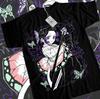 Anime Shinobu Kocho Butterfly Poision Demon Slayer Black TShirt