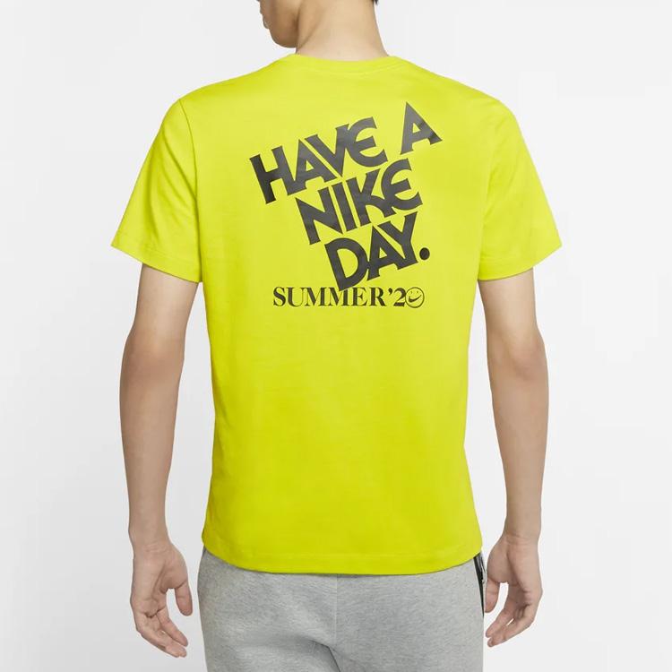 Nike Мужская футболка с короткими рукавами Have A Day Smiley Face, кактус-зеленый CW7392-320
