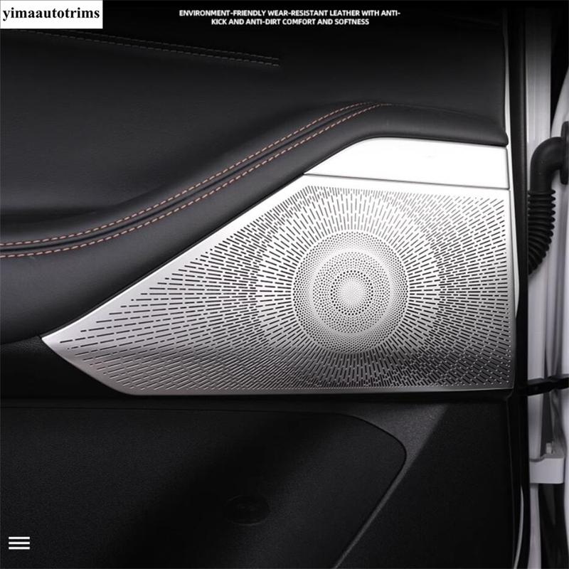 For Changan UNI-K UNIK  - 2024 Car Side Door Audio Speaker Sound Horn Frame Cover Trim Stainless Steel Interior Accessories