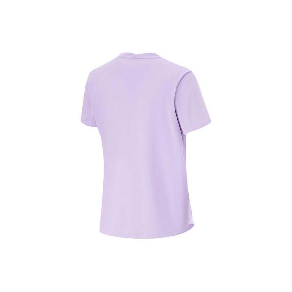 Li-Ning Футболка Fitness Series Solid Color Ice Feel Moisturizing Loose с коротким рукавом для женщин, топы сиренево-фиолетового цвета ATSU486-6
