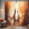 Decorative Polyester Fabric Curtain, Heavenly God, Home Decor, Bedroom, Living Room, Window, Holiday
