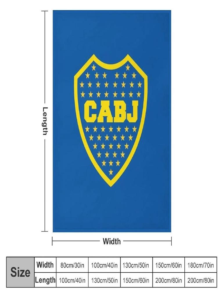 Плед Boca Juniors CABJ Мягкий Плюшевый Для Дивана Кровати Пледы Клетчатый Дизайн Теплый Уютный Домашний Декор