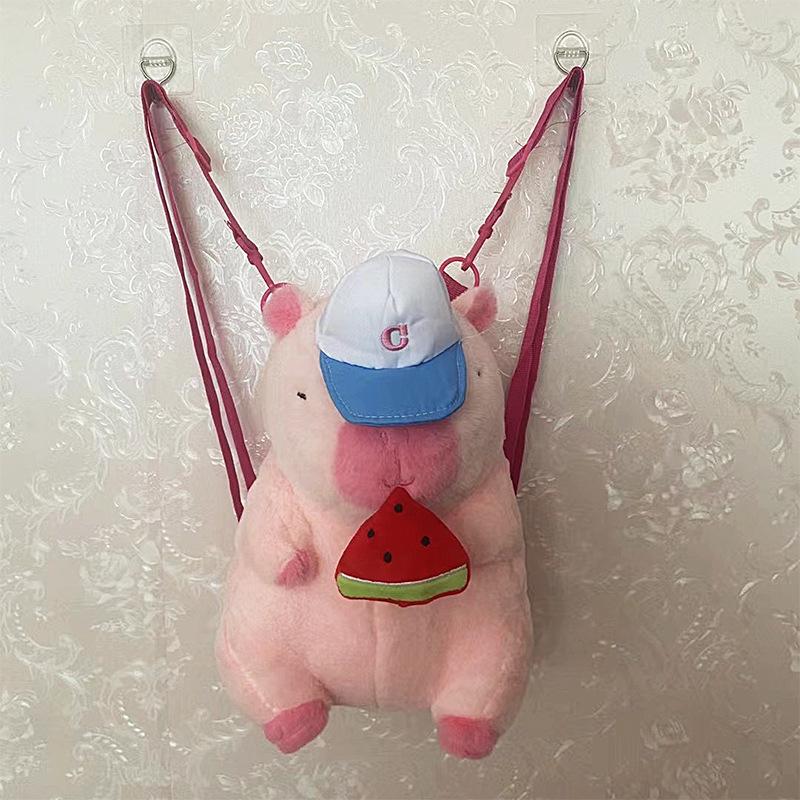 Плюшевый рюкзак Капибара Kawaii, модная плюшевая кукла, меховая сумка, детская сумка, мини-рюкзак, сумки, подарки для подруги