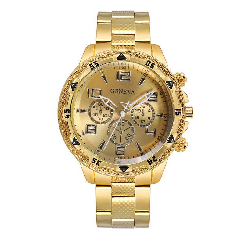 Деловые мужские повседневные кварцевые часы, наборы, аналоговые, золотистые и серебристые, ремешок из сплава, классические мужские наручные часы, наборы, подарки для мужчин.
