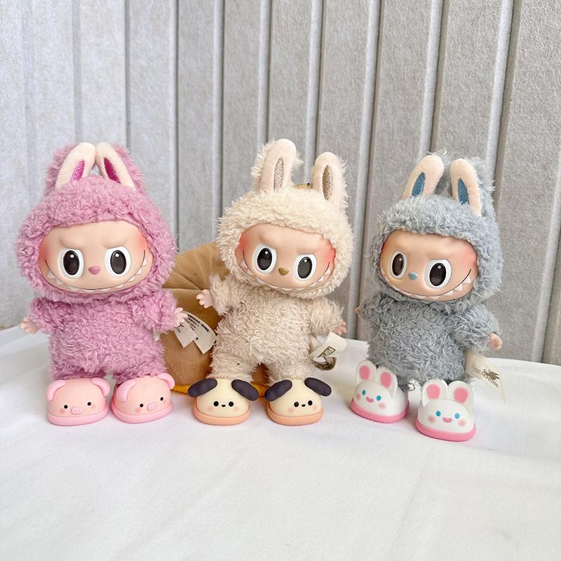 1 Set Outfit Accessories For Labubu Idol Dolls Sweater Pants Clothing Diy Kid Gift 17Cm Cute Mini Plush Doll'S Clothes