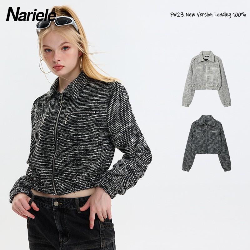 HeyHenry Womens Cropped Blazer Jacket Fall Winter Casual Streetwear Slim Fit Long Sleeve Zip Up Top