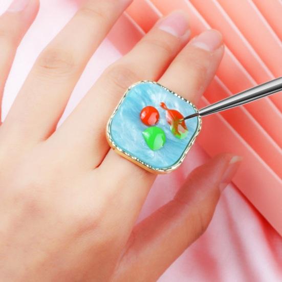 Ring Nail Coloring Palette Imitation Shell Easy To Use Beautiful Colors Manicure Tool Coloring Palette