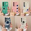 Fashion Pilot Cases Covers For Samsung S25 Plus Ultra A05 A16 A56 A26 A36 F14 A05S Cool Astronaut Pattern Super Shockproof Liquid Silicone For Samsung