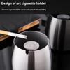 Stainless Steel Ashtray Anti-Fly Ash Shatterproof Thickened Ash Container Small Size with Lid