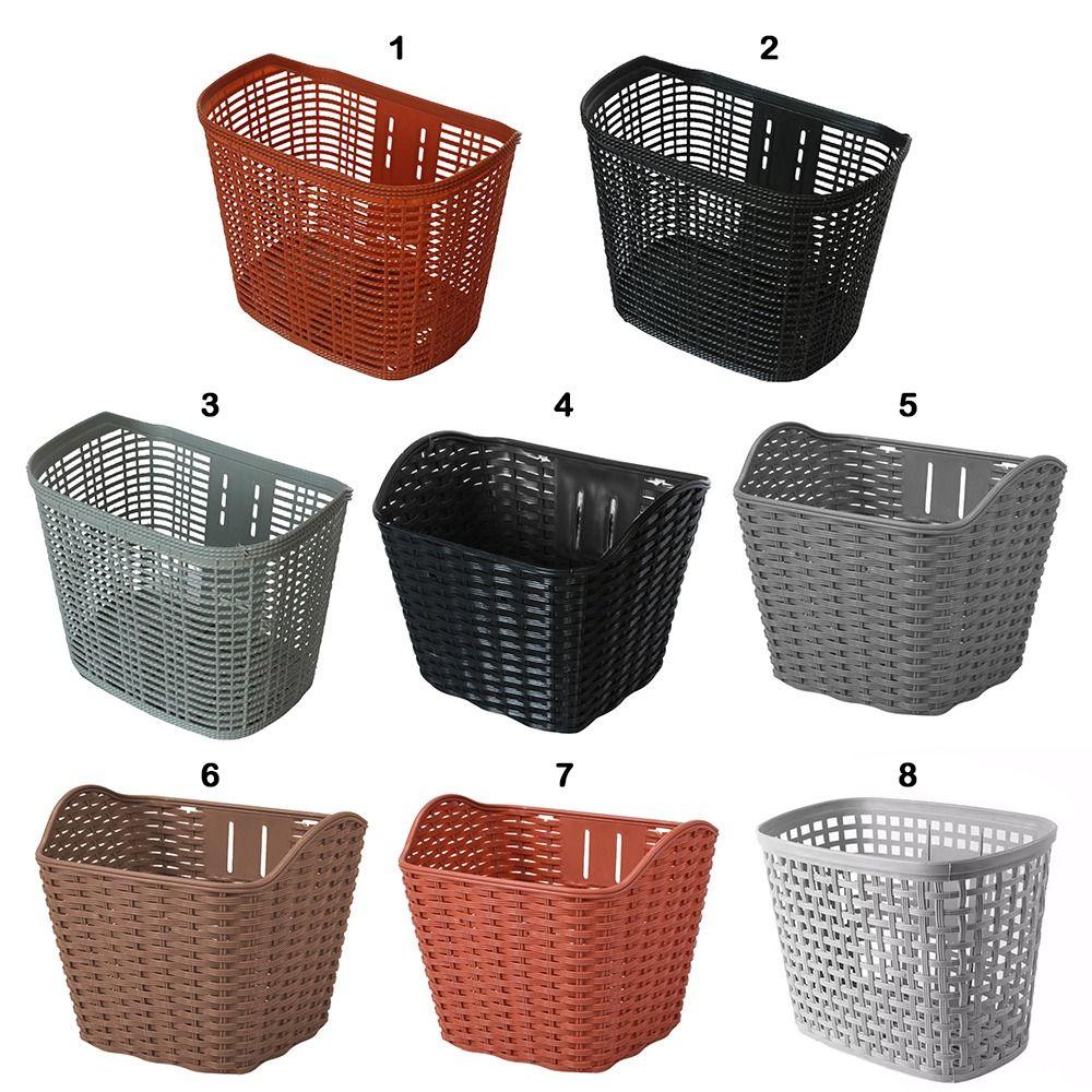 Plastic Bicycle Storage Bag Hollow Scooter Handlebar Basket Rear Cycling Accessories