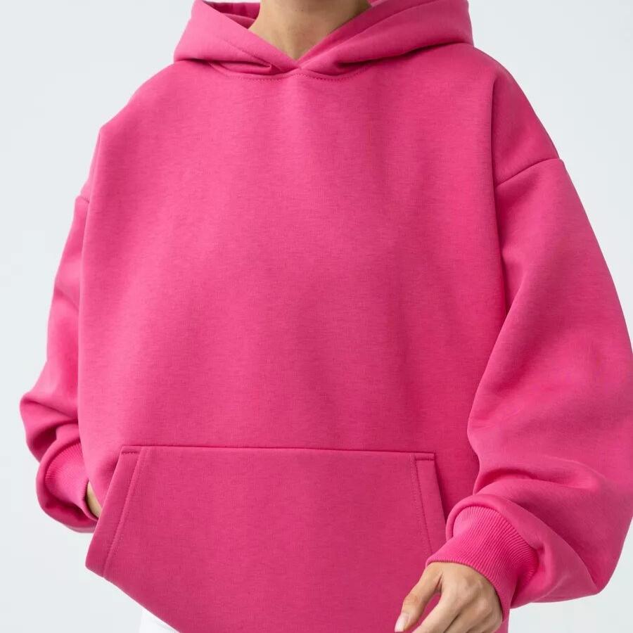 Женская толстовка с капюшоном с длинным рукавом для осени/зимы – Свободный и повседневный топ