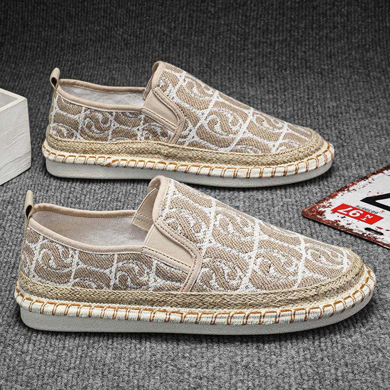 Мужские летние туфли из ткани 2, новые мужские туфли с одной педалью, старые пекинские туфли из ткани, дышащая обувь для рыбалки, мужская повседневная обувь