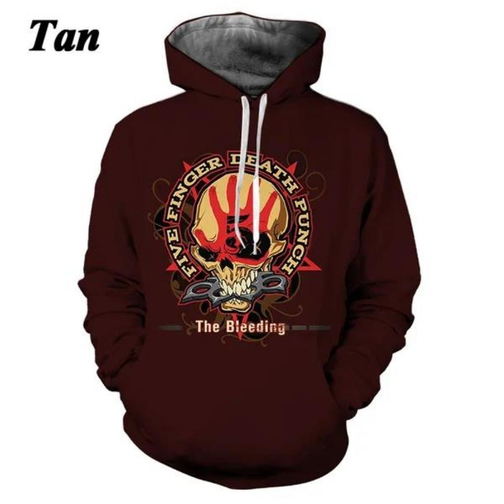 Men's And Women's Five Finger Death Punch Hoodies 3D Printing Casual Autumn Winter Sweatshirts Hip-hop Rock Hoodie