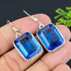 Natural Tanzanite Quartz Gemstone 925 Sterling Silver Gift Earring 1.77" O9o00