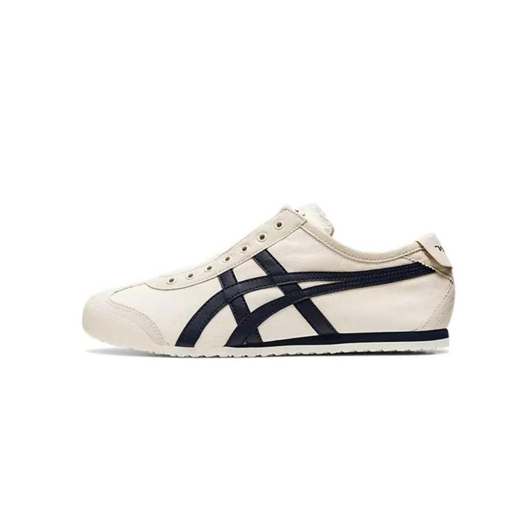 ONITSUKA TIGER MEXICO 66 Износостойкие Низкие Повседневные Кроссовки Унисекс Бежевый Синий 1183A360-205(Команда188-)