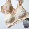 Bidanzi Front Buckle Wire-Free Cotton Bra for Middle-Aged & Elderly Plus Sizes