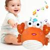TENGEE Baby Toy, Crab and Octopus, Ages 3 and Up, Voice Recording and Music Playback, Crawling and Walking Training, Encourages Talking, Soft Fabric,