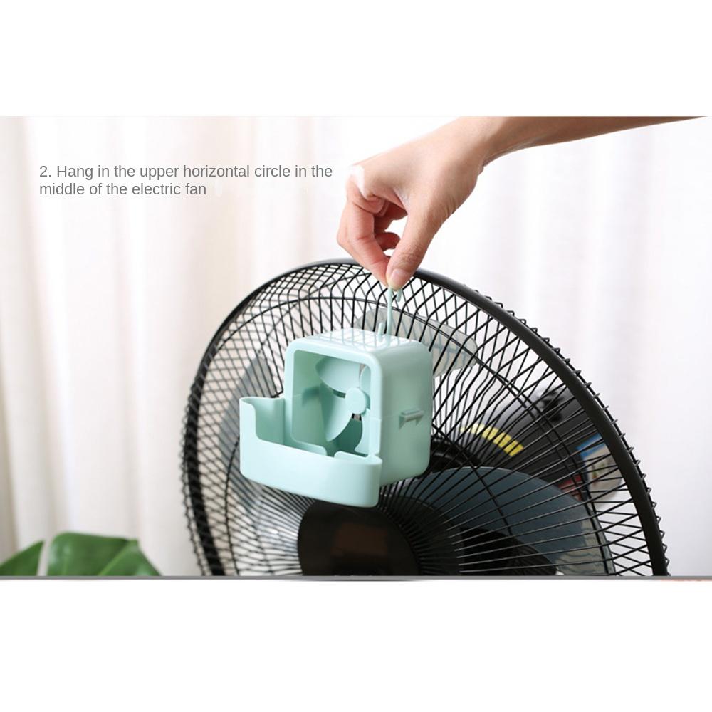 Quickly Cooling Ice Cube Storage Box 4 Ice Cups Small Fans Portable Electric Fans Cooler  Summer