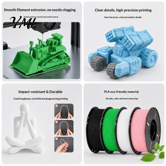 Low Shrinkage Filament 3D Printer Matte PLA Filament, 1Kg Spool, Neatly Wound Tangle Free Printing 1.75mm, Fit Most FDM Printers 1.75mm