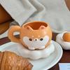 Cute Puppy Ceramic Mugs Home Creativity  High Appearance Level Couple Cups  Office Coffee Cups  Birthday Gifts
