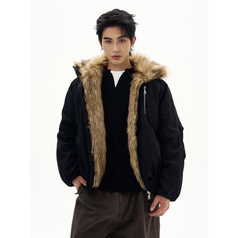 Kisko Winter American-Style Thickened Warm Stand-Collar Cotton Jacket for Men and Women with a Loose-Fitting Parka Design