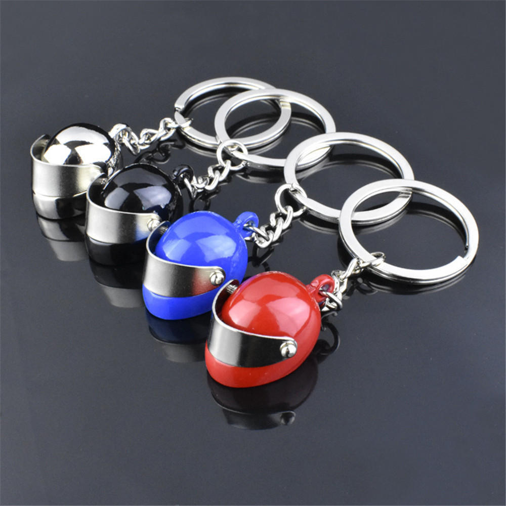 1pcs Creative Motorcycle Helmet Key Chain Ring Keychain Keyring Key Fob