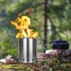 Xtahdge Stainless Steel Camping Wood Stove, Outdoor Smokeless Fire Pit, Small Backpacking Stove