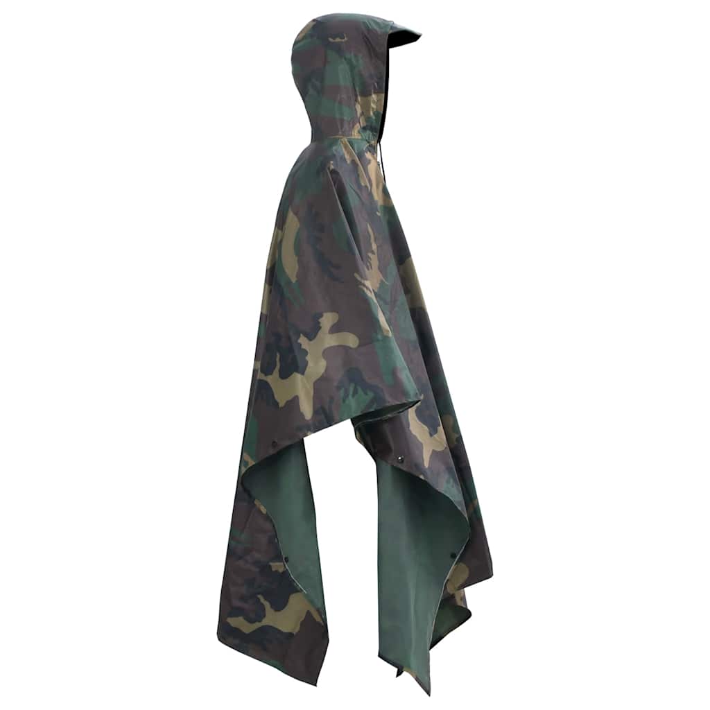 Wodoszczelne Poncho Przeciwdeszczowe Na Kemping, Moro