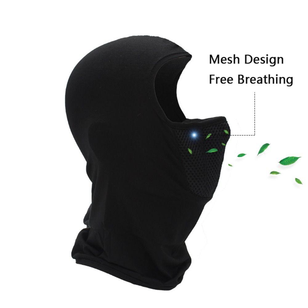 Breathable Full Face Neck Mask Elastic Trekking Riding Ski Hat Black Headgear Outdoor Sports