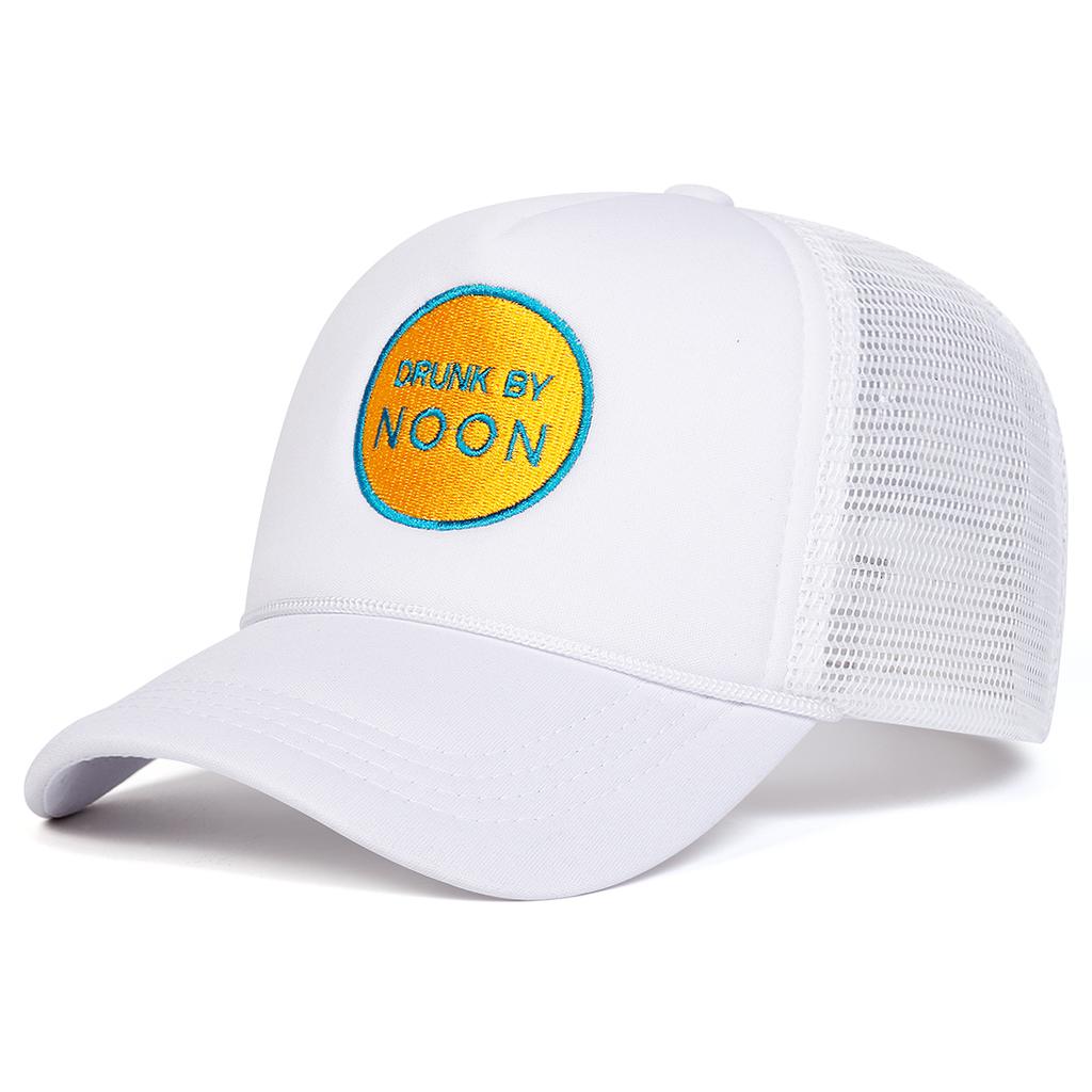 Унисекс DRUNK BY NOON вышитые буквы бейсболки с сеткой для улицы регулируемые весенне-летние повседневные солнцезащитные кепки