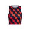 X Marimekko Collaboration Color Block Wave Sports Crop Tank Женские топы Красный HH8735