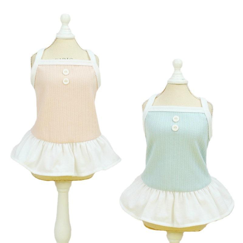 Новинка 2024 года, одежда для собак, необычная юбка с лямкой на пуговицах, весенне-летняя одежда для щенков, одежда для маленьких и средних собак