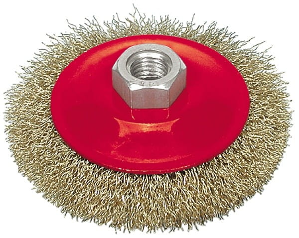 Vorel Conical Brush 115Mm, Crimped Wire, Thread, 06973