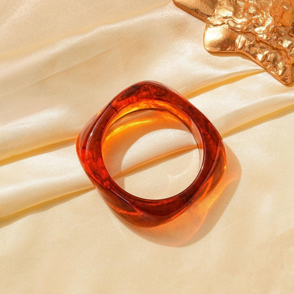 Мраморный узор нерегулярный широкий браслет смазывание ретро кольцо на руку милый акриловый браслет украшение