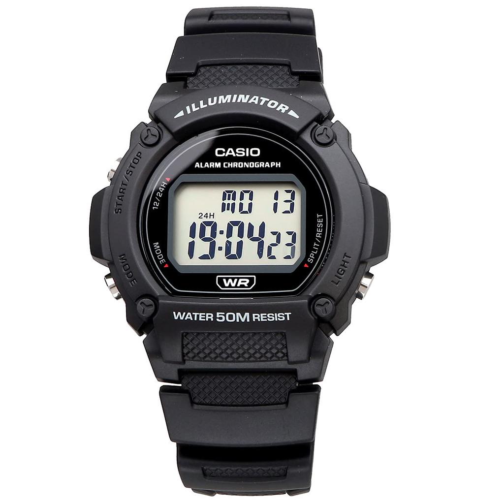 Casio Стандартные цифровые наручные часы Черные W-219H-1AV Мужские (Зарубежная модель) [Использовал]