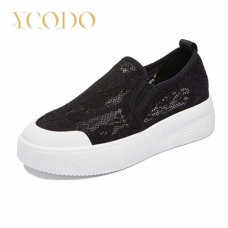 Летние дышащие удобные туфли с эластичной сеткой для студентов и девочек