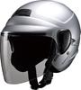 Мотоциклетный шлем Marushin с внутренним визором, серебристый, универсальный размер (дым) Полулицевой M-530 (57-60см)